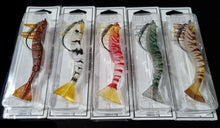 Load image into Gallery viewer, COMBO - 6 x 130mm/63g Tuff Vibe and 5 x 120mm/17g Pro Series Prawns.